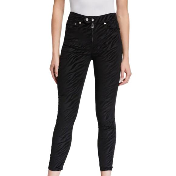rag & bone Denim - Rag & Bone Nina Velvet Zebra High Rise Jeans